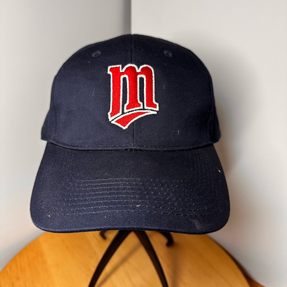 Navy Blue Cap with Red Logo
